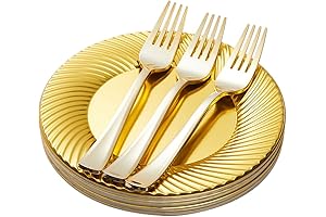 Gold Party Plates: N9R 60-Piece Set for Elegant Celebrations