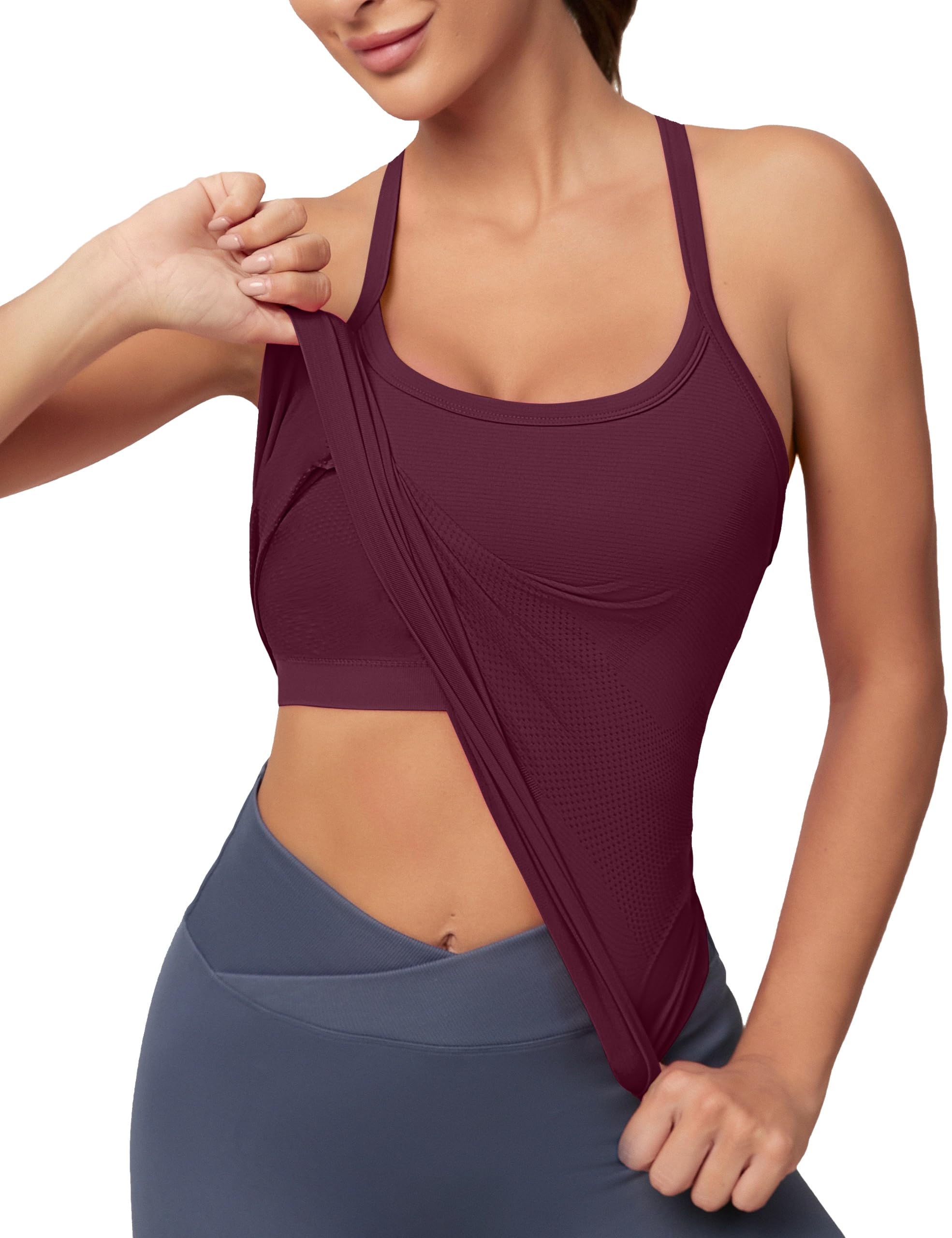 MathCat Racerback Tank Tops Workout Tops for Women