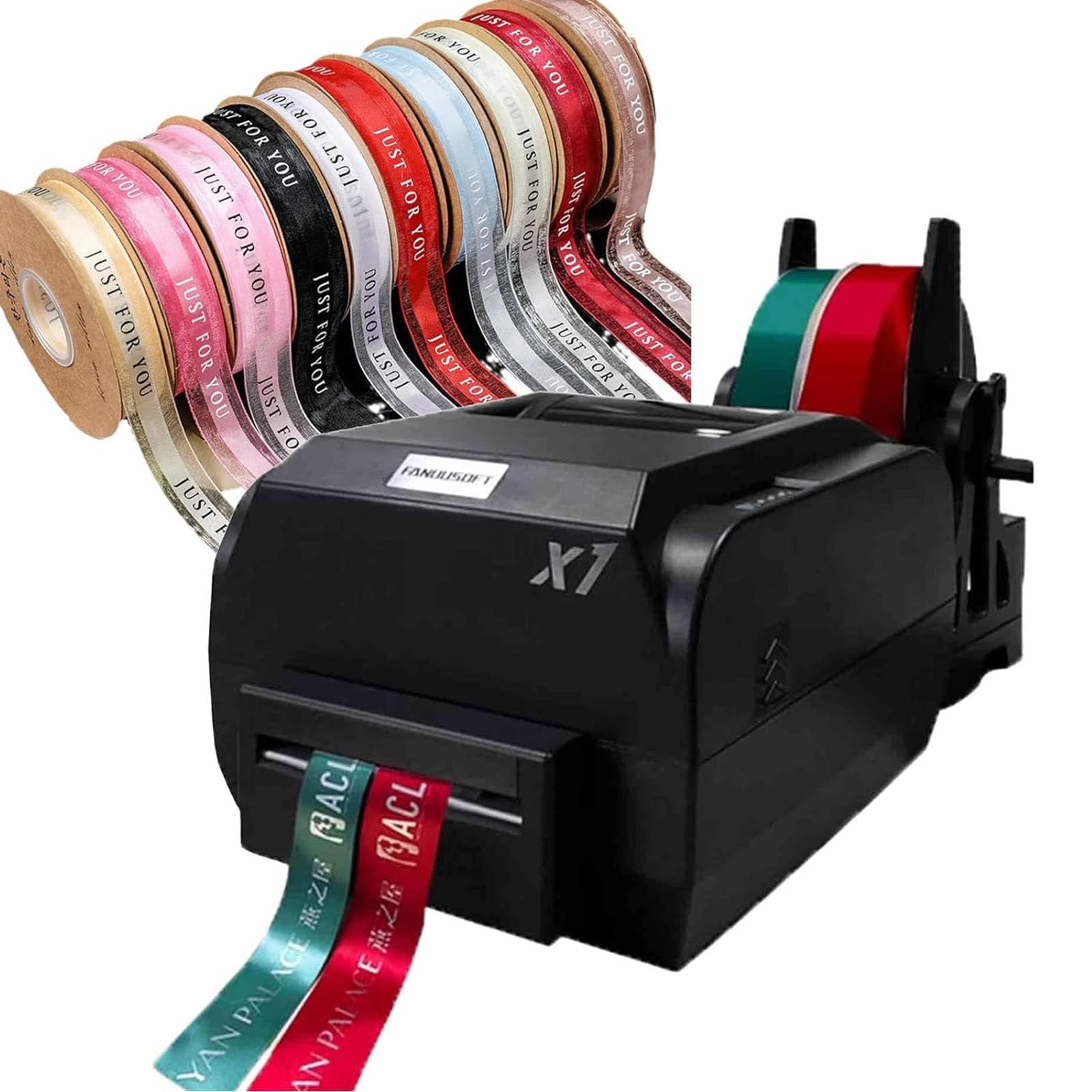 YXKJZHF Multi-Row Digital Ribbon Printer, Stamp Printer for Packaging, Supports Over 50 Languages, Decorative DIY Ribbon