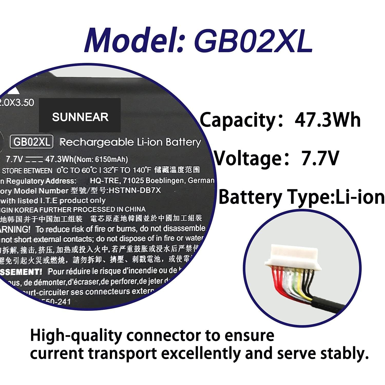 Amazon.com: SUNNEAR GB02XL/GM02XL L42583-005 Battery Replacement