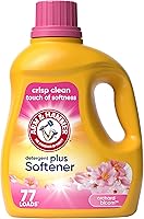 Arm & Hammer Plus Touch of Softener Liquid Laundry Detergent, 77 Loads, 100.5 Fl Oz - Cleans, Softens, Orchard Bloom Scent