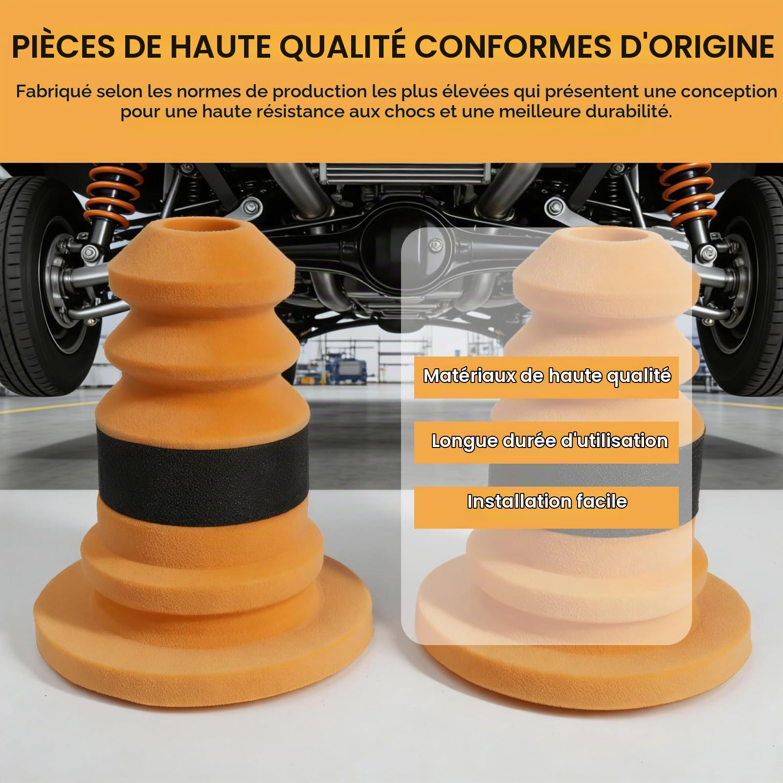 6pcs Butée de Suspension Arrière Caoutchouc avec ressorts de suspension arrière pour C4 picasso DS5 5008 Berlingo Partner Bump Stop elastique Suspension 5102R6 5102R7 5102R8 516690 516450