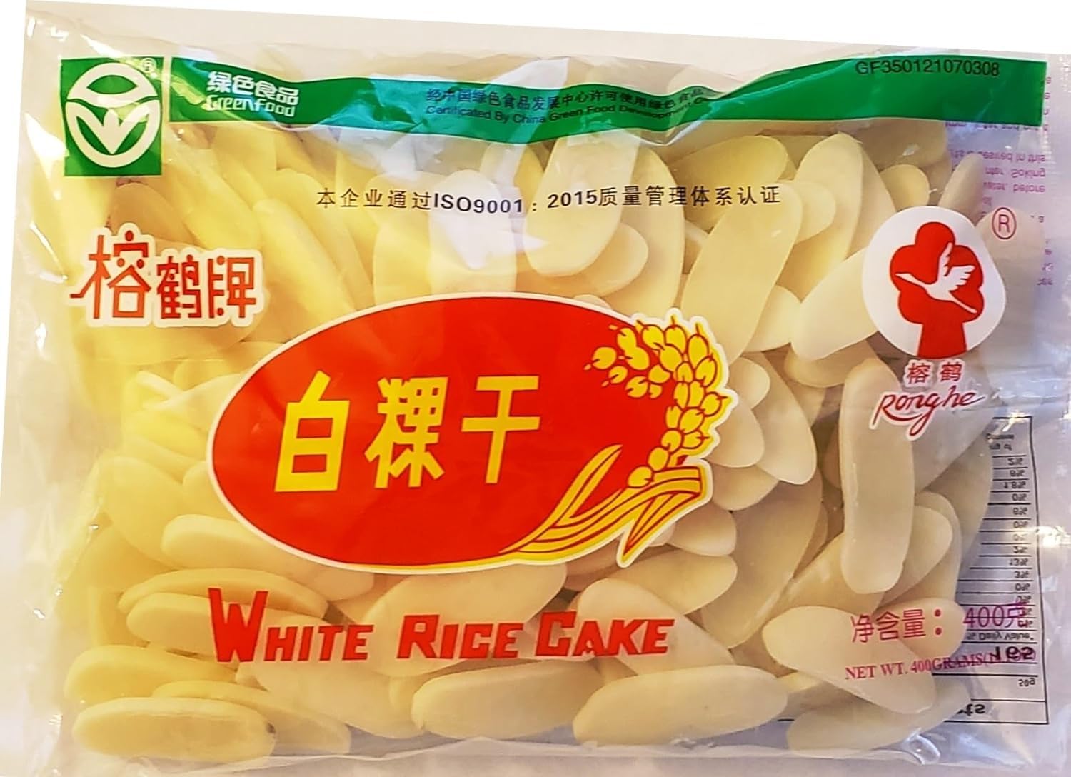 Dried White Rice Cake Slices Shanghai Rice Cake Shanghai Nian Gao 上海年糕 400G (14 oz) 1-pack