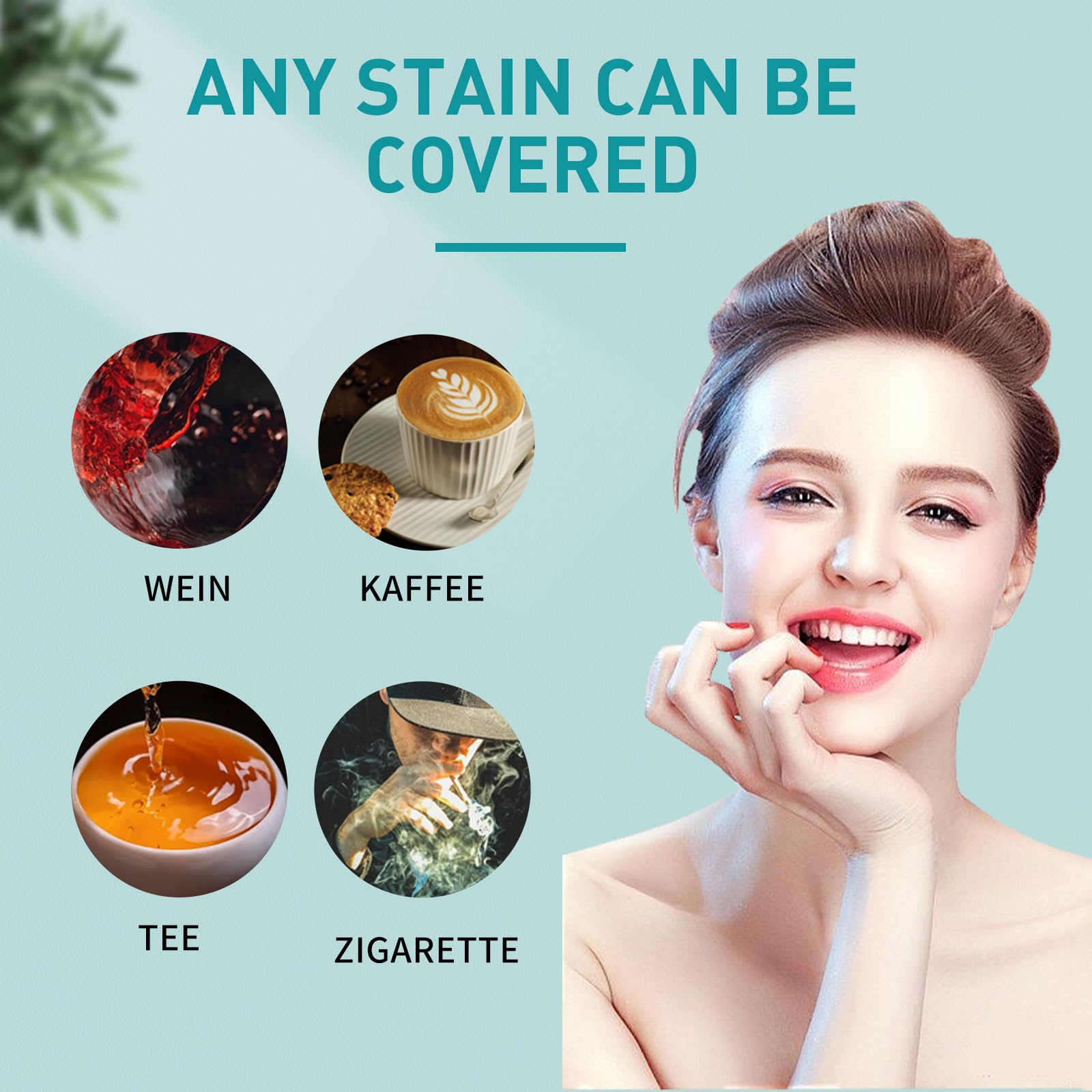 Vernice Sbiancante per Denti,Gel Sbiancante per Denti, Vernice per denti,Vernice Sbiancante Istantanea per Denti,Bianco Stretto per Denti Sensibili,Smalto per Denti Bianco Teso per Rimuovere Macchie
