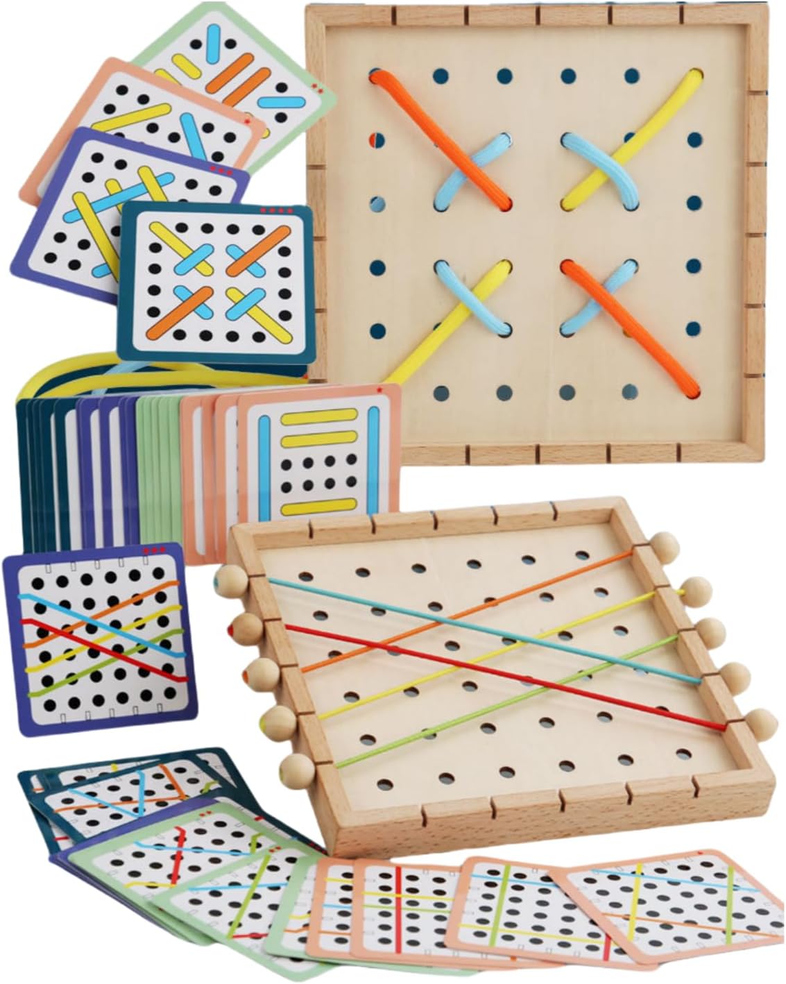 Threading & Stringing Game – Travel-Friendly Logical Sewing Toy for Kids Ages 3–7 Fine Motor Skills & Practical Life Activity, Educational STEM Gift Preschool & Occupational Therapy