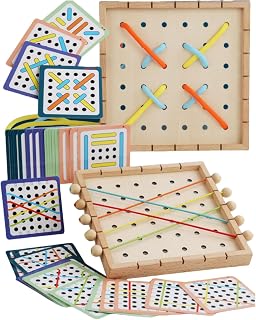 Threading & Stringing Game – Travel-Friendly Logical Sewing Toy for Kids Ages 3–7 Fine Motor Skills & Practical Life Activity, Educational STEM Gift Preschool & Occupational Therapy