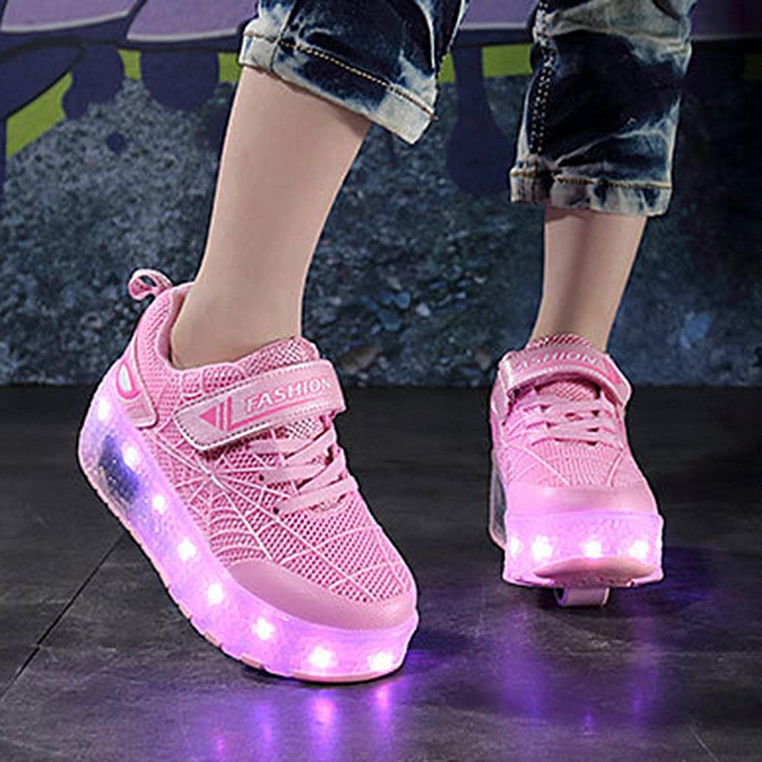 Meisjes Jongens Schoenen met Wielen 7 Kleuren LED