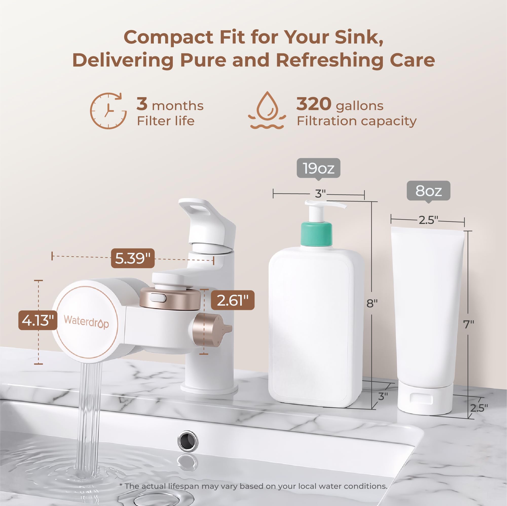 Waterdrop スキンケア 浄水器 浄水フィルター 蛇口用 WD-BFT1 Amazon.com: Waterdrop BFT1 Skincare Bathroom Sink Filter, Water