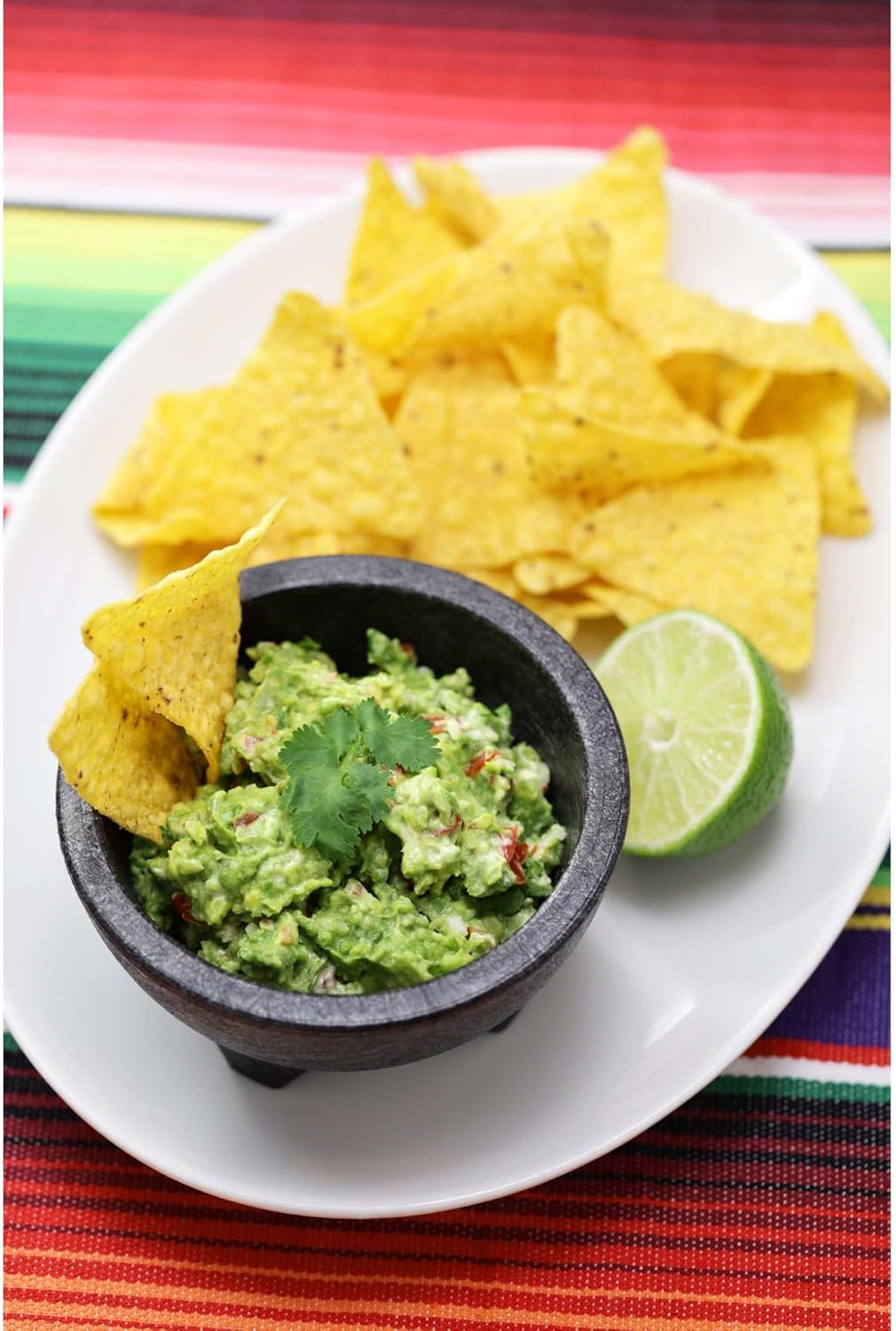 HIC Kitchen Salsa Bowl Set with Faux-Stone Molcajete-Like Texture, BPA Free, Set of 3, 10-Ounce Capacity
