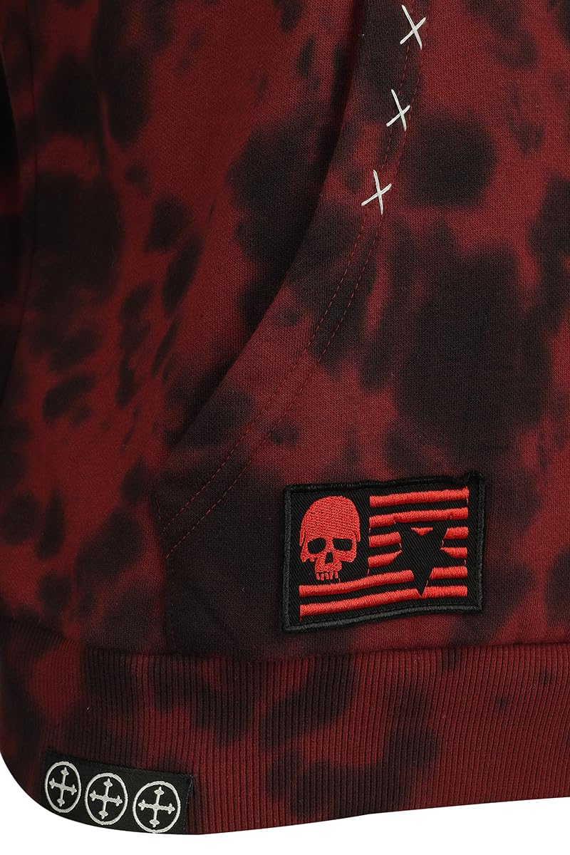 Rock Rebel by EMP Uomo Felpa con Cappuccio Original Sinners Kapuzenpullover Rosso