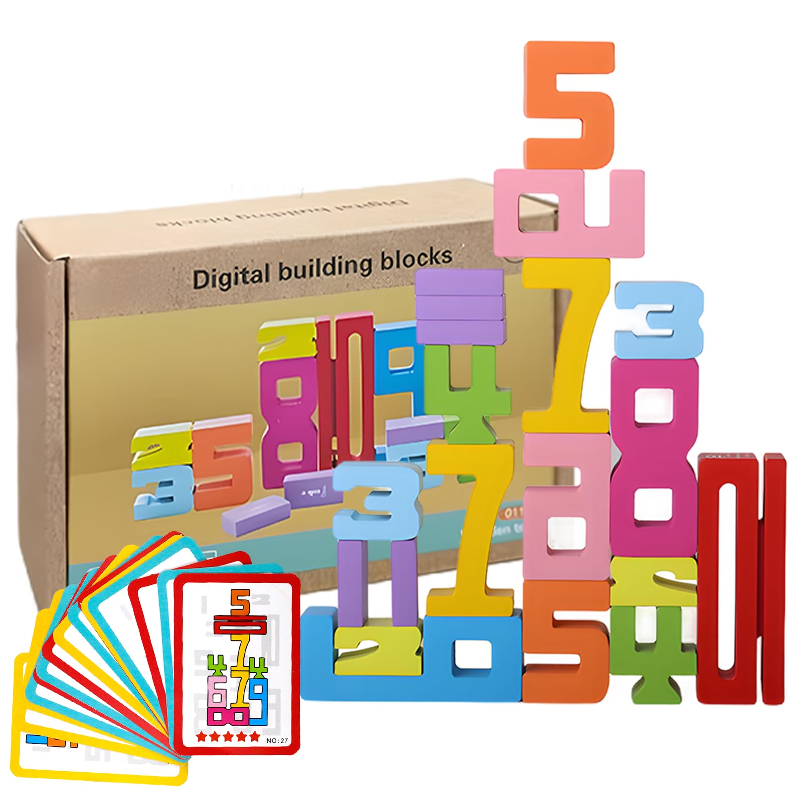 ZHAO GE Wooden Building Blocks for Children Age 3+ Gifts for Girls, Boys and Kids (20 Pack)