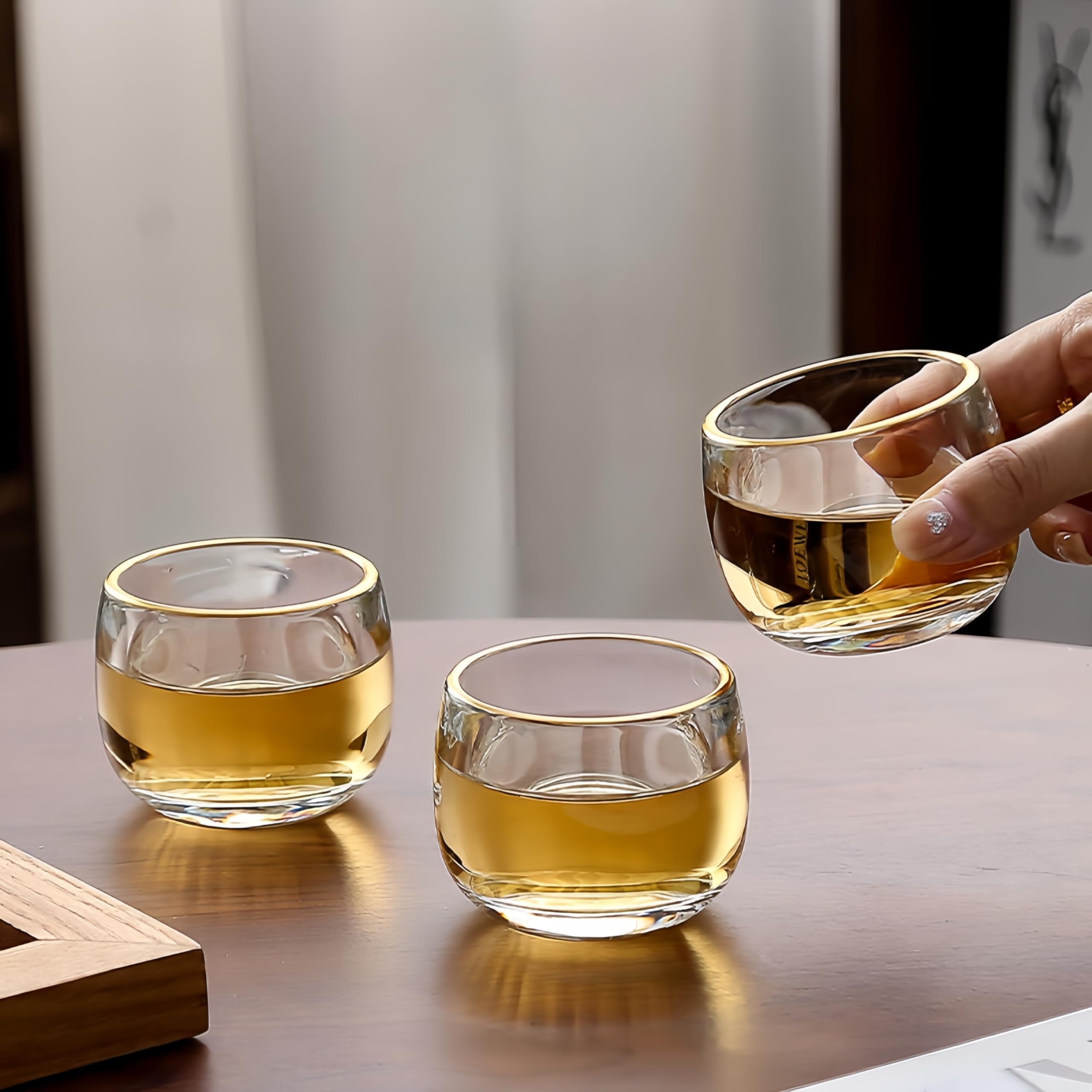 Amazon.co.jp: [Kulangsu]ガラスカップ ぐい呑み 盃 日本酒 グラス
