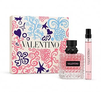 Valentino Donna Born in Roma Womens Perfume Gift Set 2026-1.7 fl oz Eau de Parfum & 0.3 fl oz Travel Mini Atomizer - 2-Piece for Her