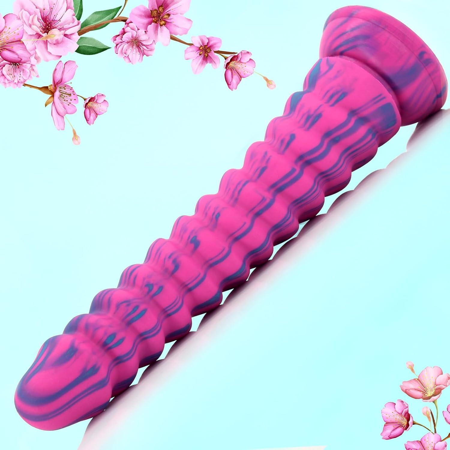 MEBAULT 8.58-inch ribbed silicone dildo