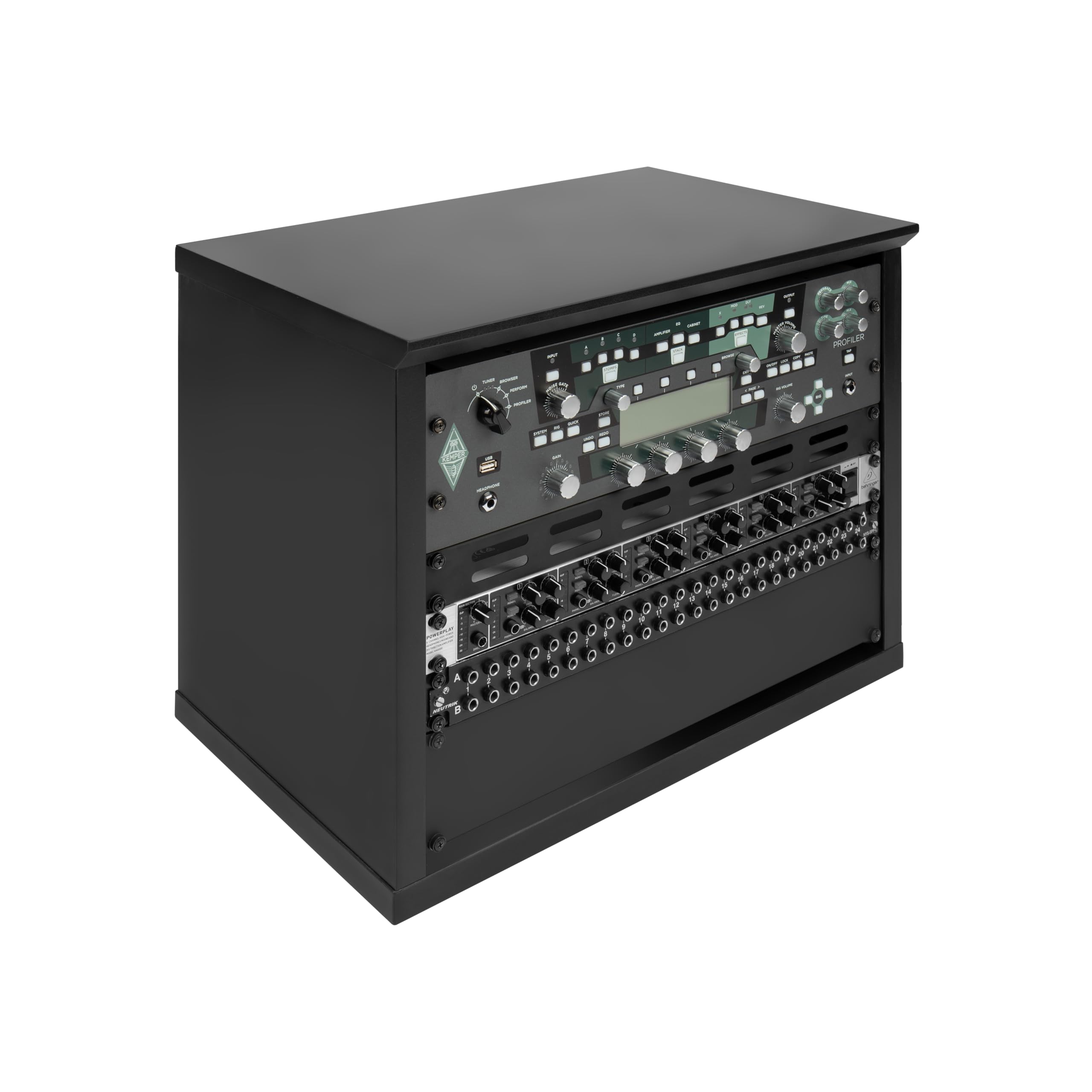 Gator Frameworks Elite Furniture Series 8U Wood Desktop Studio Rack in Standard Black Finish (GFW-ELITERK-8U-BLK)
