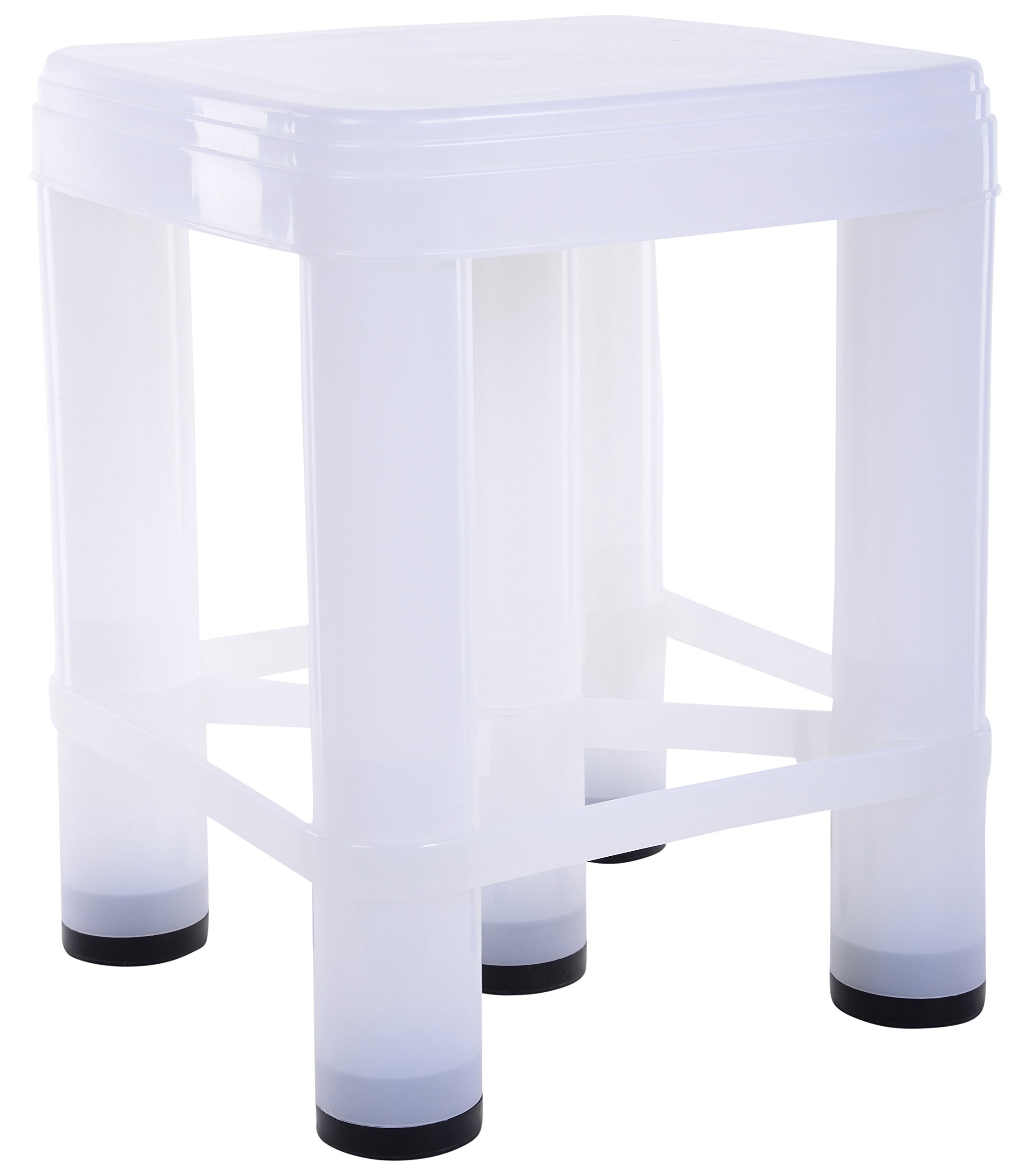 Nayasa Stool (Glossy Finish, White, Stool_518_XL_White) - by AAROHI13