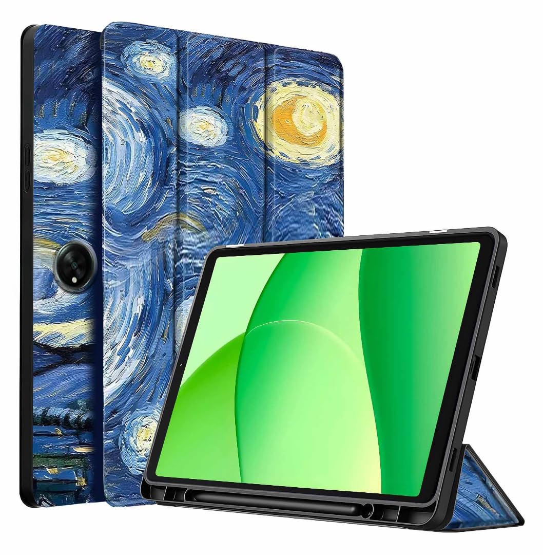 ProElite Cover for Oppo Pad SE 11 inch Case, Soft Flexible Flip Case Cover for Oppo Pad SE 11 inch Case with Pen Holder, Support Auto Sleep Wake, [Recoil Series] - Stary Night