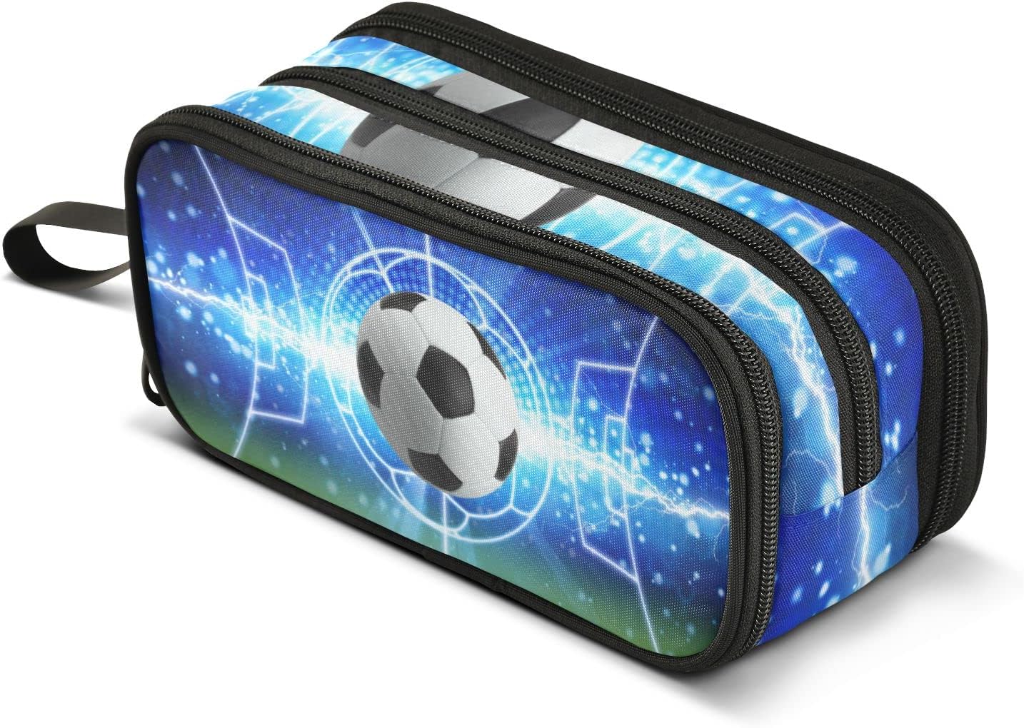 Soccer Football Pencil Case Large Big Capacity Pencil Bag for Girls Boys Pen Bag