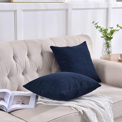 Miniatura 4 de Rythome Juego de 2 fundas de almohada acogedoras con textura parecidas a un boucle, fundas de almohada decorativas elegantes para sofá, cama y sala