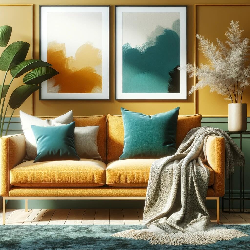 Big Size Decorative Throw Pillow Cover 30x30 Inch for 32x32 Insert, Linen Blend, Solid Color for Couch Sofa Bed, Dark Green