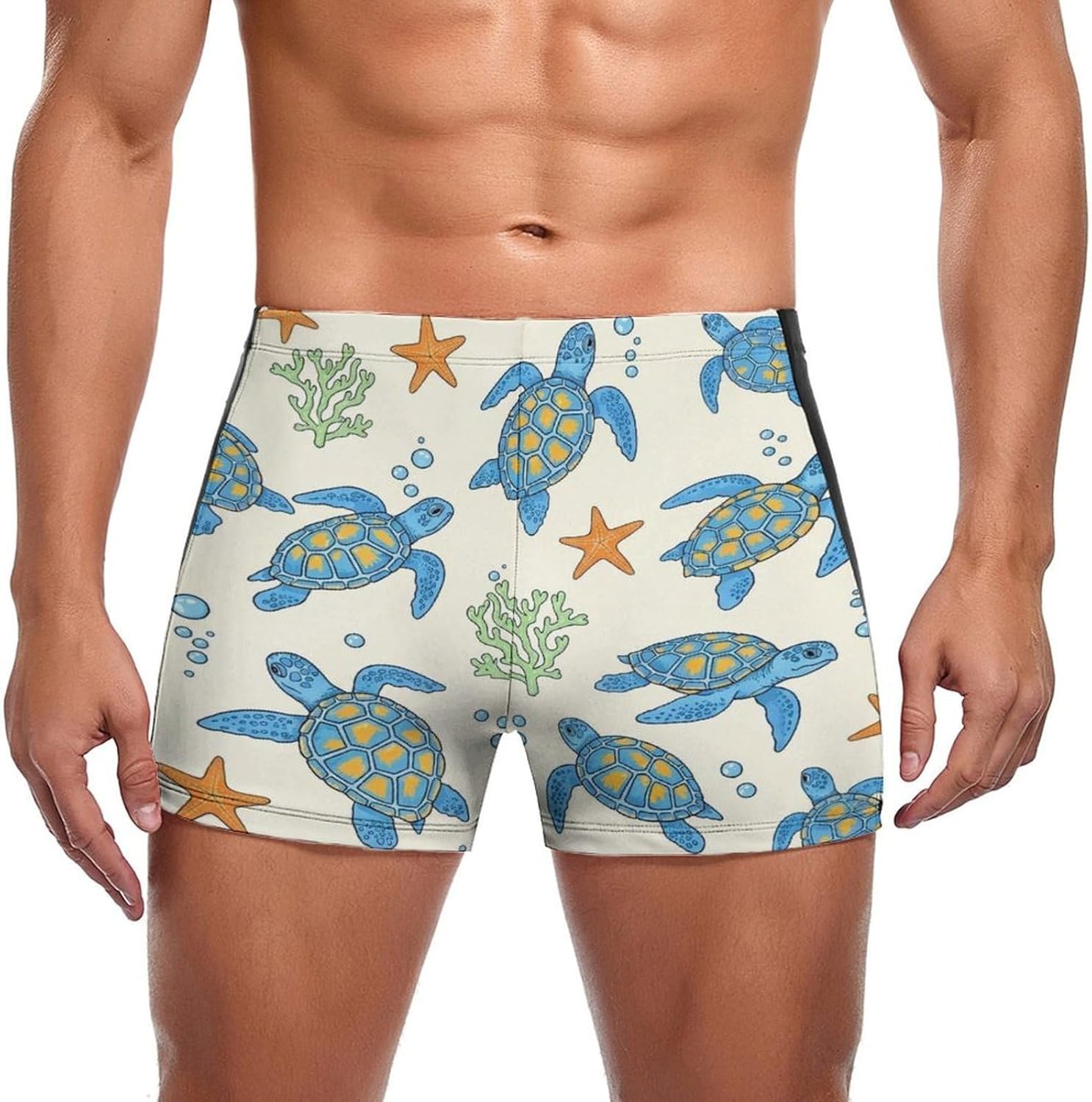 Men's Swim Trunks, Quick Dry Athletic Swimwear Cool Swim Briefs for Pool Training and Casual Beach Wear