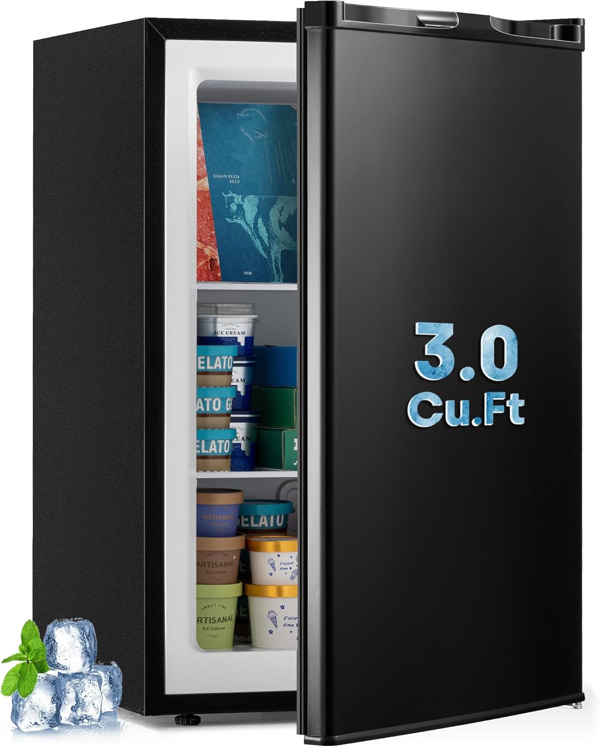 7 Cu Ft Upright Freezer, 0.3 cu ft compact | DollarDash