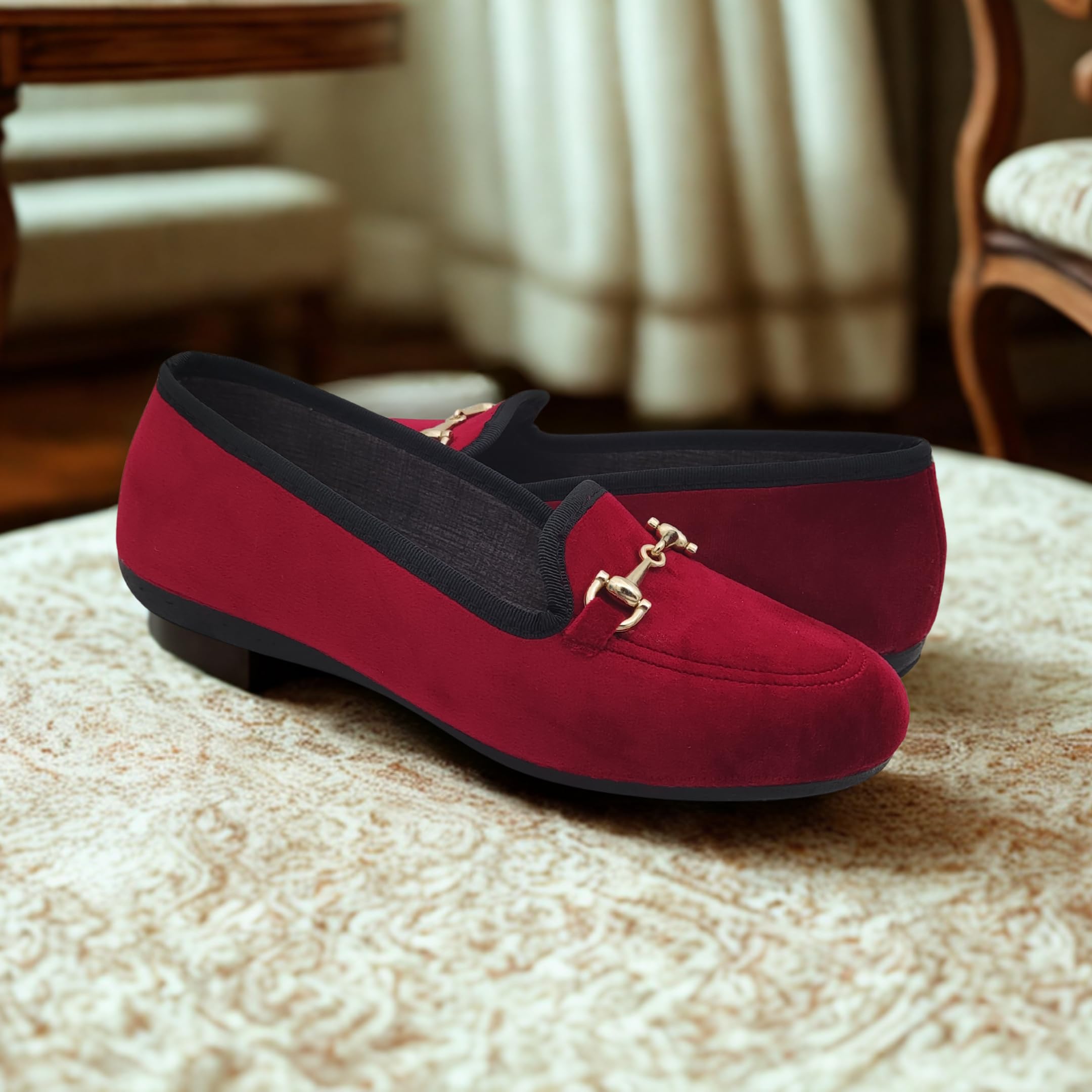 Le Parigine Eleganti Ballerine Donna da Casa, Friulane in Velluto Invernali, Ciabatte Basse e Chiuse, Produzione Artigianale