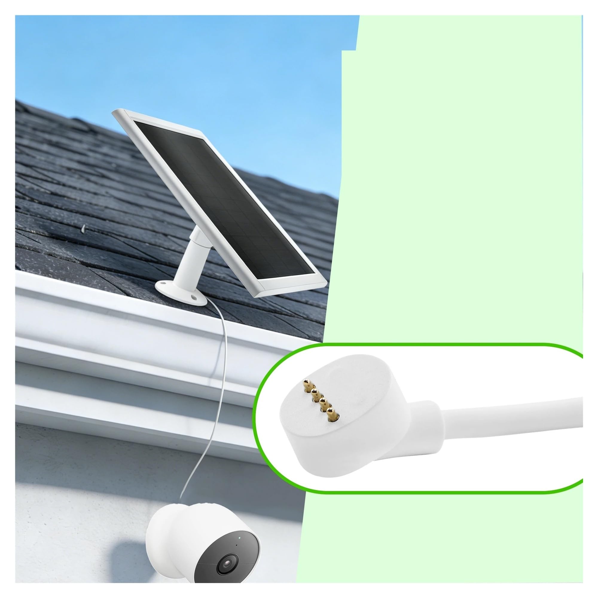 Pannello solare IP 65 for caricabatterie da pannello solare da 8 W 5 V for fotocamera da esterno/interno con cavo magnetico