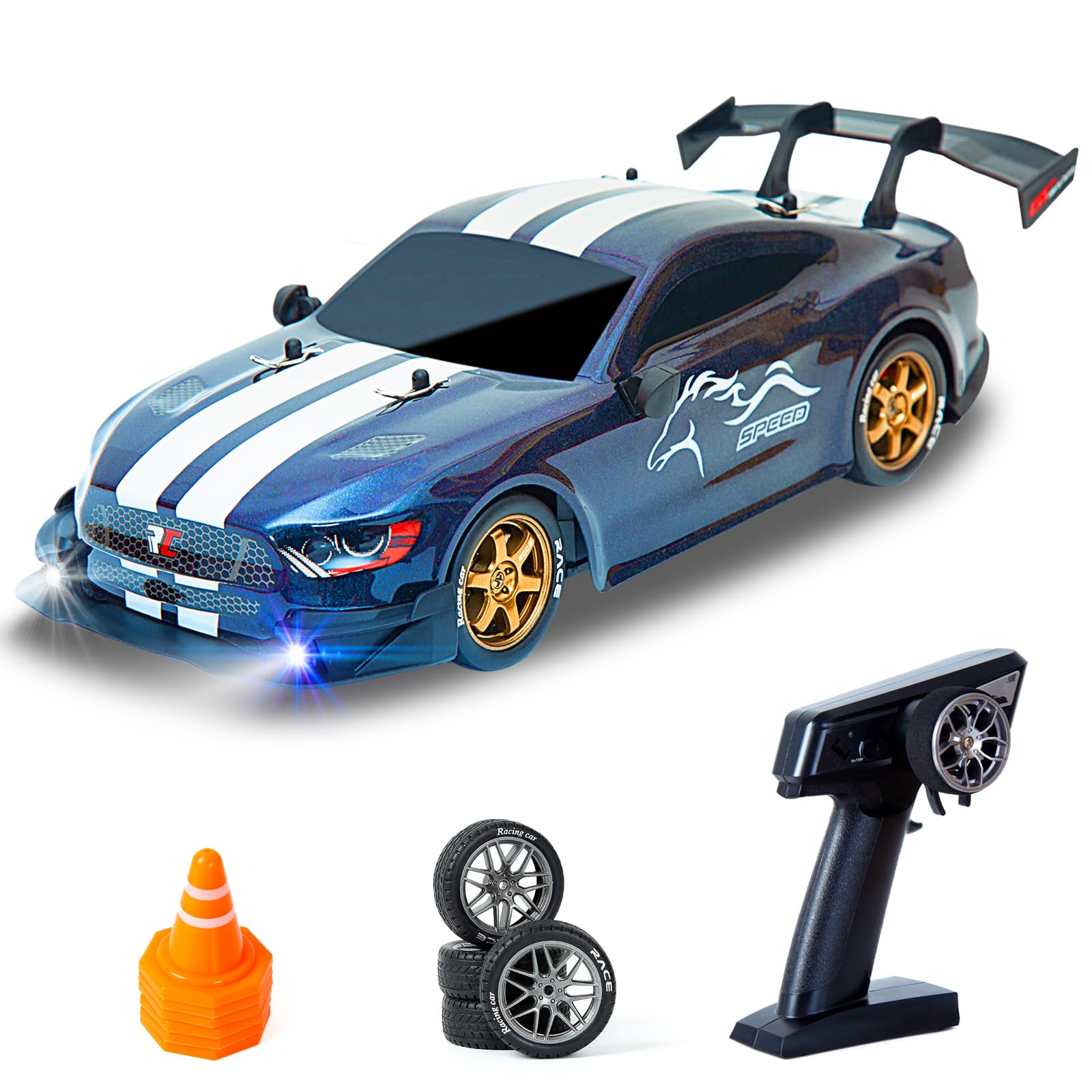 CHEELBORSI RC Drift Car, 1:14 Remote Control Drift Cars 4WD GT Drift RC Cars Drifting Racing Vehicle Toy for Adults Boys Kids