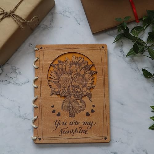 Vista 10 de DEPLEE Rose Basket - Tarjetas de madera de 6 x 8 pulgadas, tarjeta de aniversario para ella con diseño romántico de tarjeta de madera, tarjeta