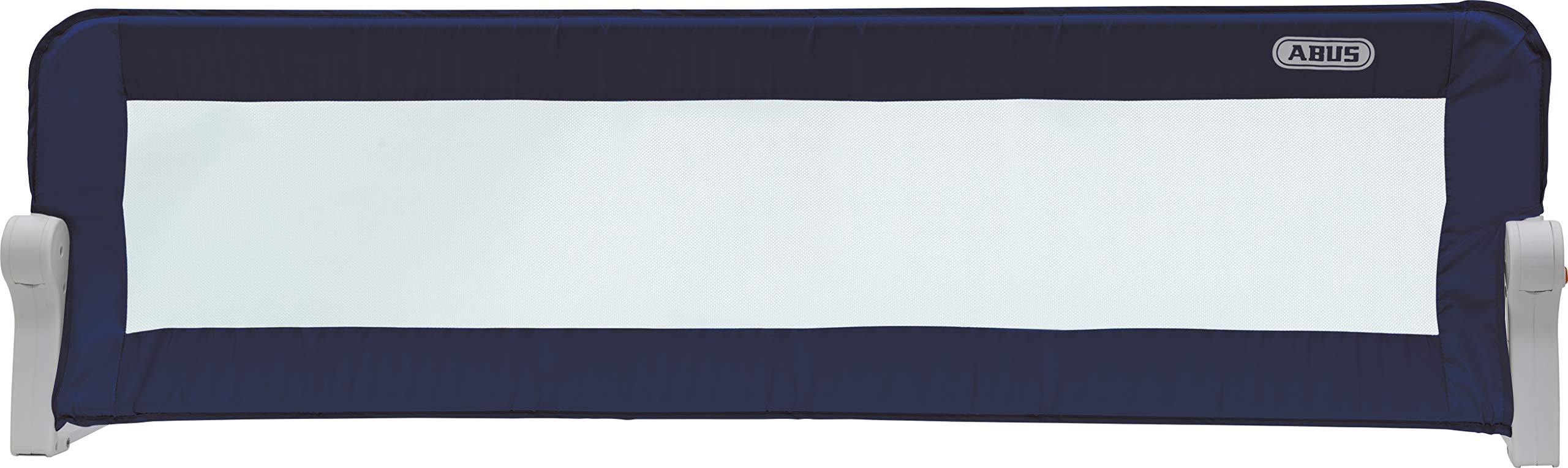 ABUS Barandilla de Cama Eric - Barrera Anticaídas Plegable de 150 cm, Azul | Guardacama de seguridad XXL para cuna y cama de matrimonio. Montaje rápido, ideal para viaje y fácil acceso abatible.