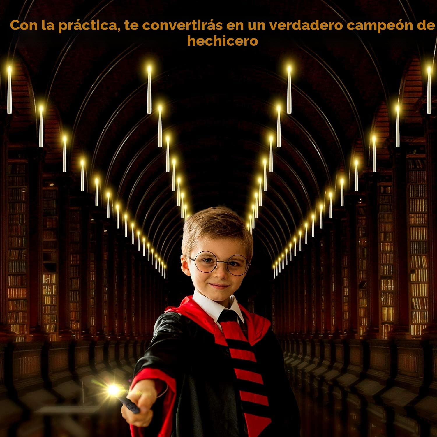 Velas LED flotantes,24 velas mágicas para colgar con varita a distancia,LED velas sin llama,velas con pilas para casa,iglesia,fiesta,Navidad,decoración navideña (24 piezas)