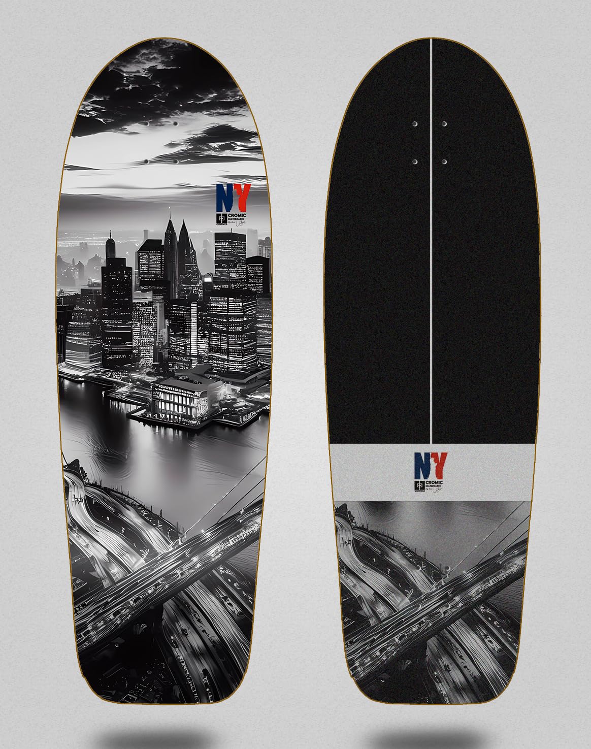 Cromic surfskate Deck Tabla monopatin Skate Skateboard - NY Jsn 30,5