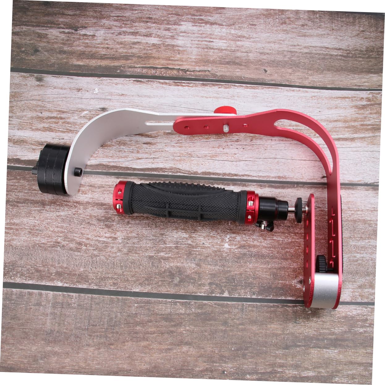 Stabilizzatore per Fotocamera a Arco Portatile in Lega di Alluminio Rosso | Camera e Dv, Supporto Manuale per Riprese in Viaggio, Movimenti Bassi Fluidi, Riduce Vibrazioni