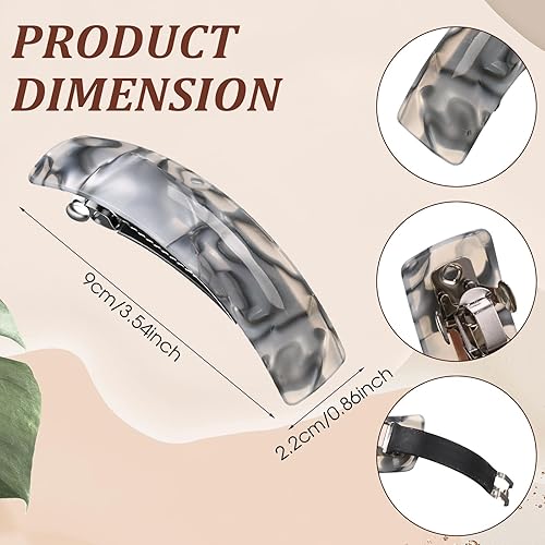 Miniatura 9 de WILLBOND 6 pasadores de pelo para mujer, pasadores grandes para el cabello, clips franceses, broche retro para regalos de mamá, accesorios de mujer,