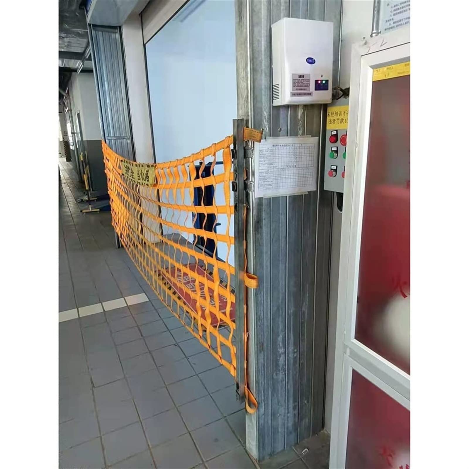 Hebenetz Für Hängende Ladung - Flaches Polyester-Sling-Hängenetz, Robuste Gurte Für Materialtransport, Für Baustellen-Rigging Mobile Traktionsarbeitsgeräte, Orange ( Size : 1.5 X 1.5M/Mesh 10cm/Load 1