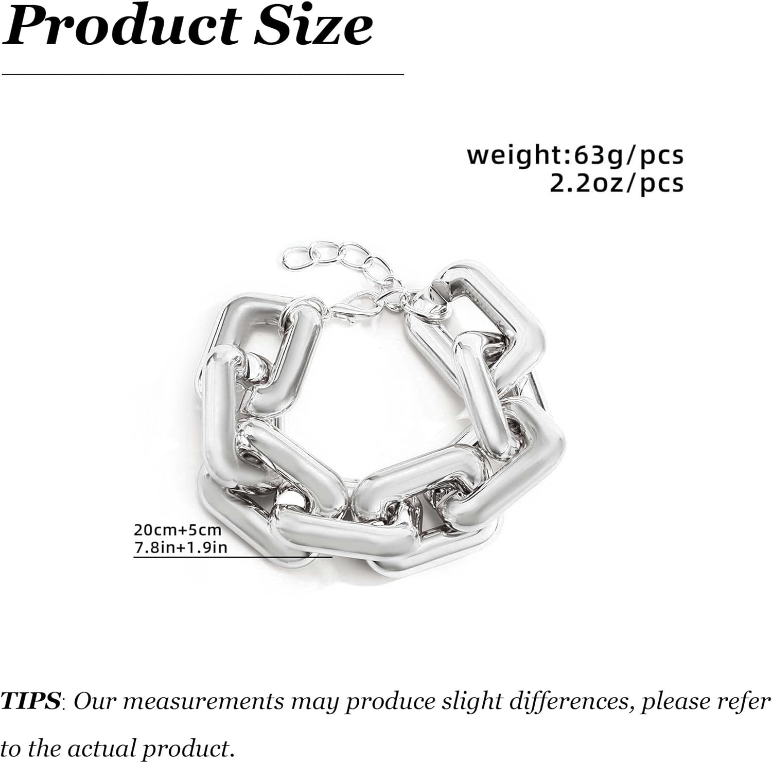 72ore Chunky Gold Bracelet Statement Bracelet for Women Punk Chunky Chain Bracelets Dainty Gold Accessories Jewelry for Women Trendy - Image 6