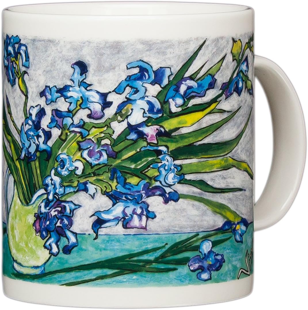 Vincent Van Gogh - Vase with Irises - 14oz Coffee Mug