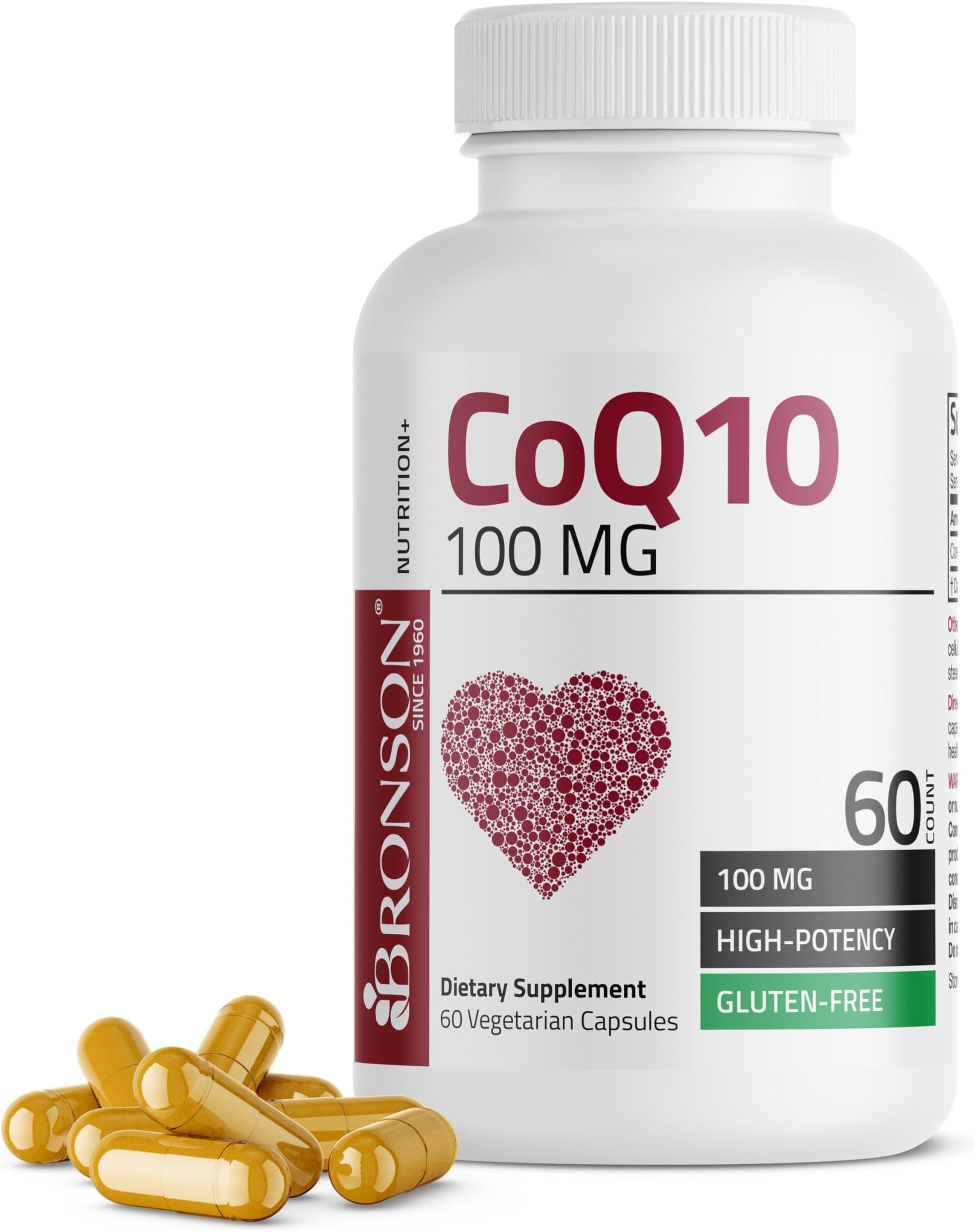 Bronson CoQ10 100 MG High Potency Cellular Energy Production, 60 Vegetarian Capsules