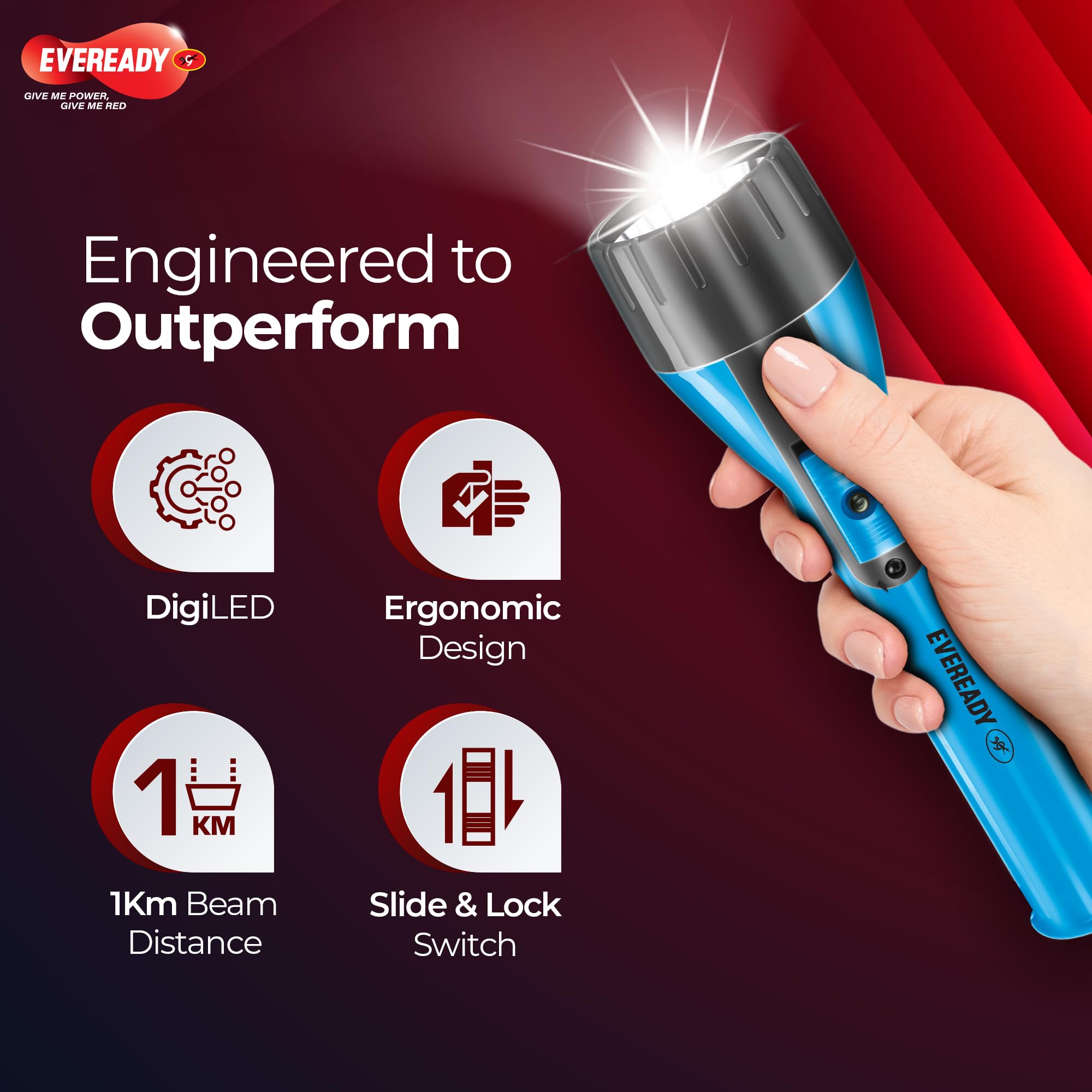 Eveready DL07 .75 Watt LED Battery Powered Flashlight - Image 5 thumbnail