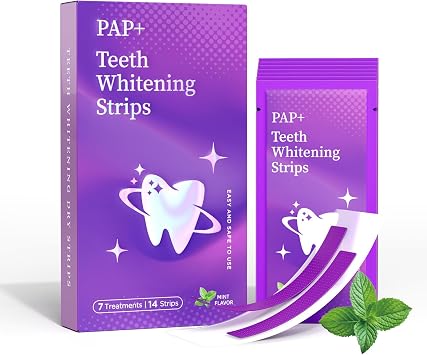 Purple Teeth Whitening Strips, 7 Treatments Whitening Kit with Mint Flavor, Enamel Safe, Gentle for Sensitive Teeth Whiten,Removes Stains for a Brighter Smile