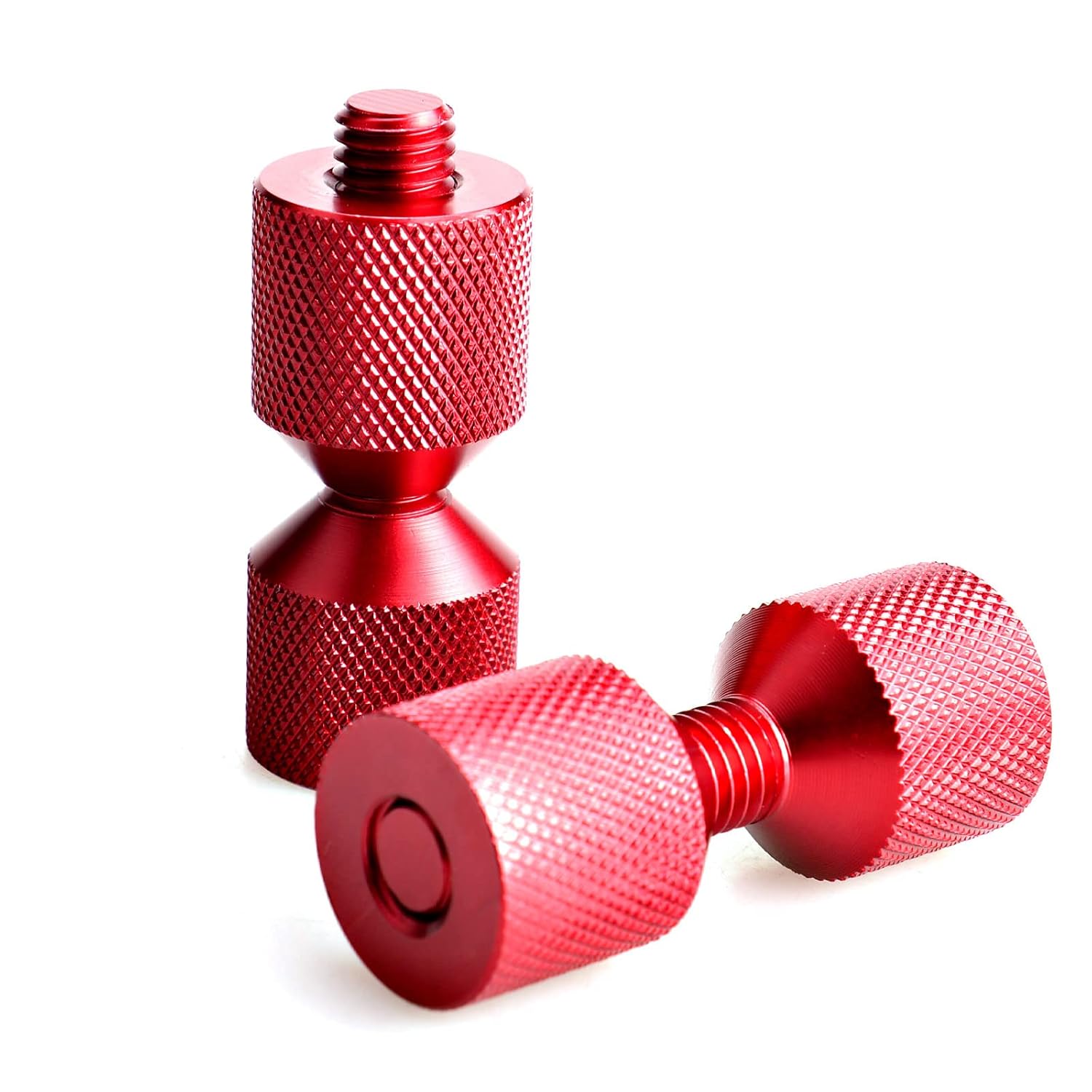 1-1/8" Two Hole Pins 6061 Aluminum Lightweight Construction 2 Hole Flange Alignment Pin with Anodized Oxide Red Finish 4Pcs