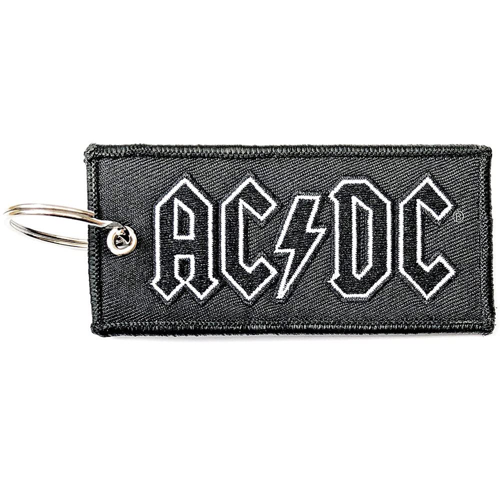 AC/DCKey Ring Keychain Classic Band Logo Patch Nue Official Black One Size