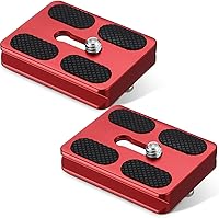 Vista 12 de Frienda 2 piezas de placa de liberación rápida de metal con rosca de 1/4''-20 para trípode de cámara, placa de montaje de rosca para trípode