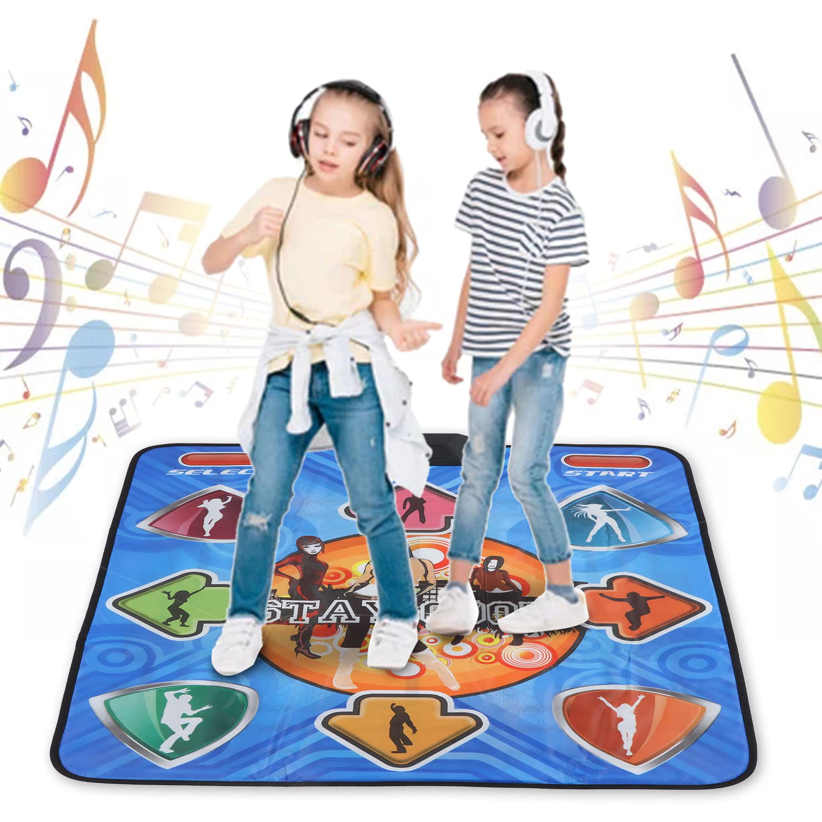 Tappeto da Ballo da Ballo Musical Ad Alta sensibilità con Antiscivolo, Materiale, Forte Impatto e Tappeto da Ballo di Gioco Sicuro e Divertente per Il Fitness Domestico