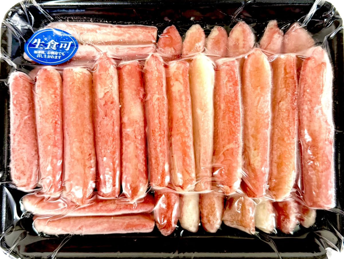 ボイルずわい棒肉500g×2 Amazon.co.jp: ボイルズワイガニ棒肉 500g（2-3Lサイズ 約20～30本