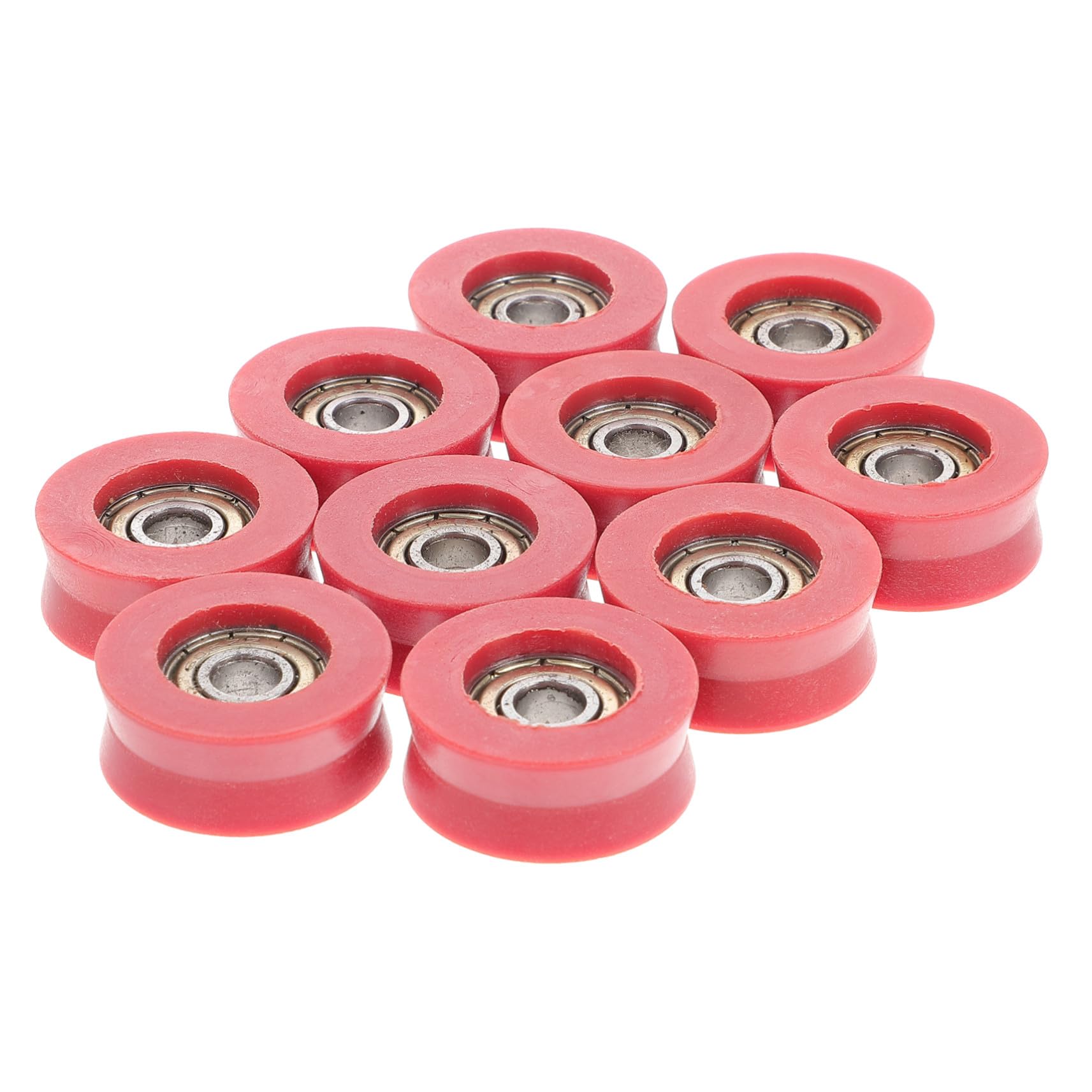 Rodillos de nylon reduce fricción kit de 10 poleas con ranura para balance de puertas de cocina