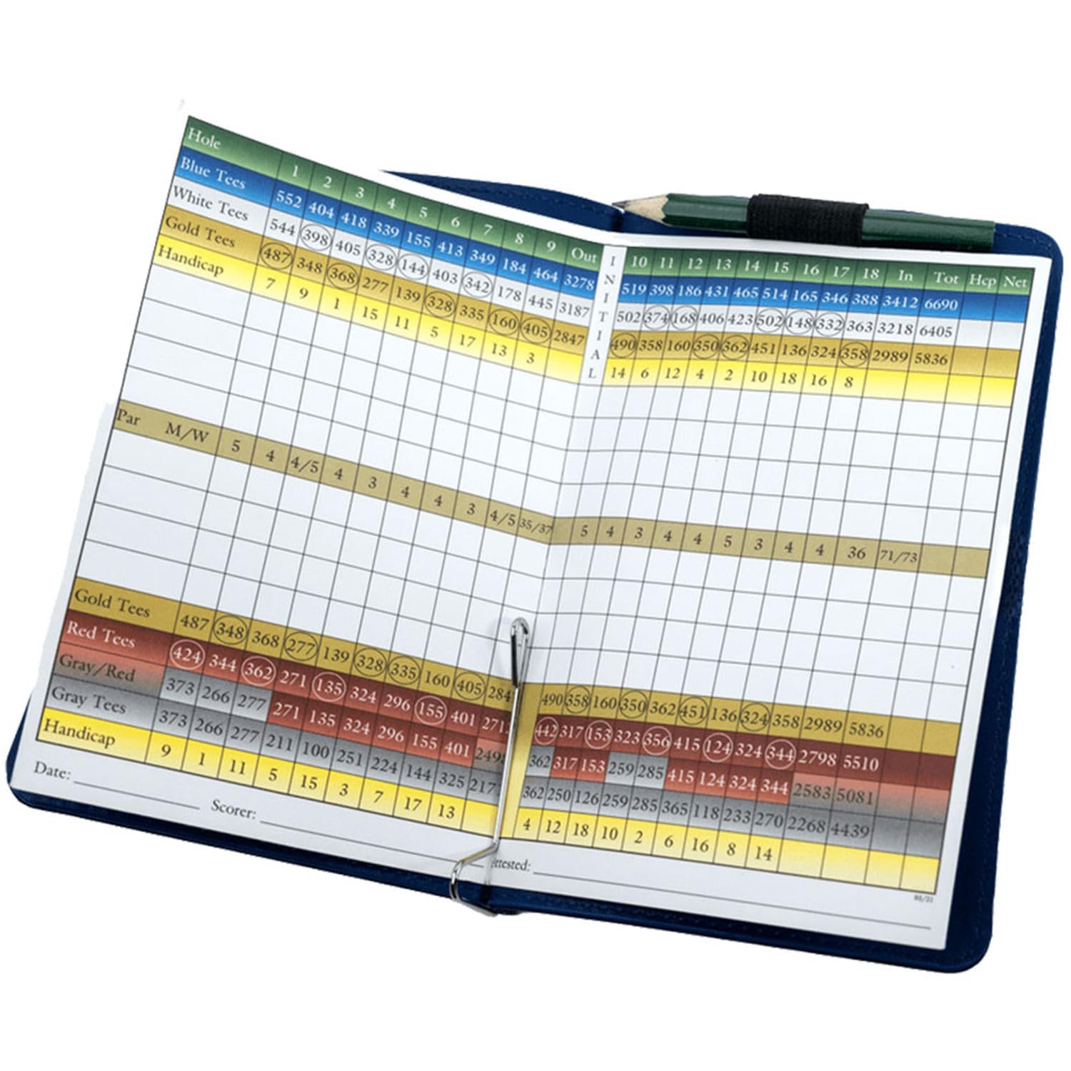Callaway - Soporte para Tarjetas de puntuación de Piel Plegable