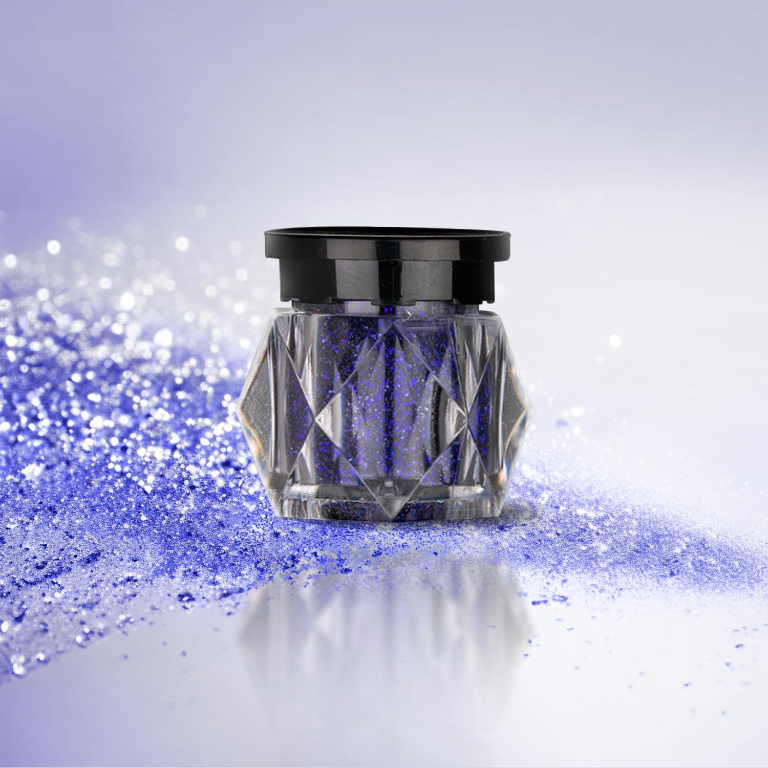 BOBI Holographic Loose Radiant Glitter Eyeshadow, 10g Blue | Highly Pigmented, Long-Lasting, Shimmer Finish | Easily Ble