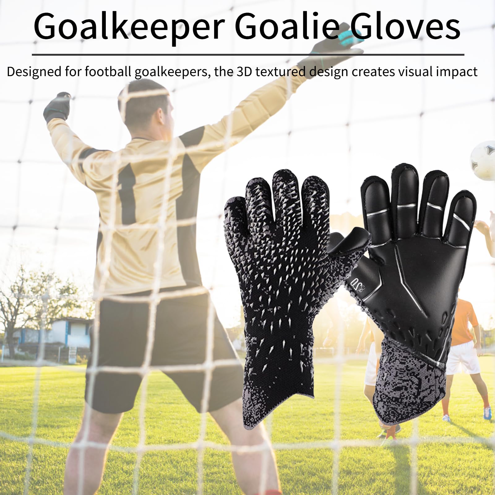 Felenny Guanti Da Calcio Da Portiere Per Adulti E Giovani, Taglia 8, Traspiranti, Con Presa Forte, Per Adulti E Ragazzi - 5